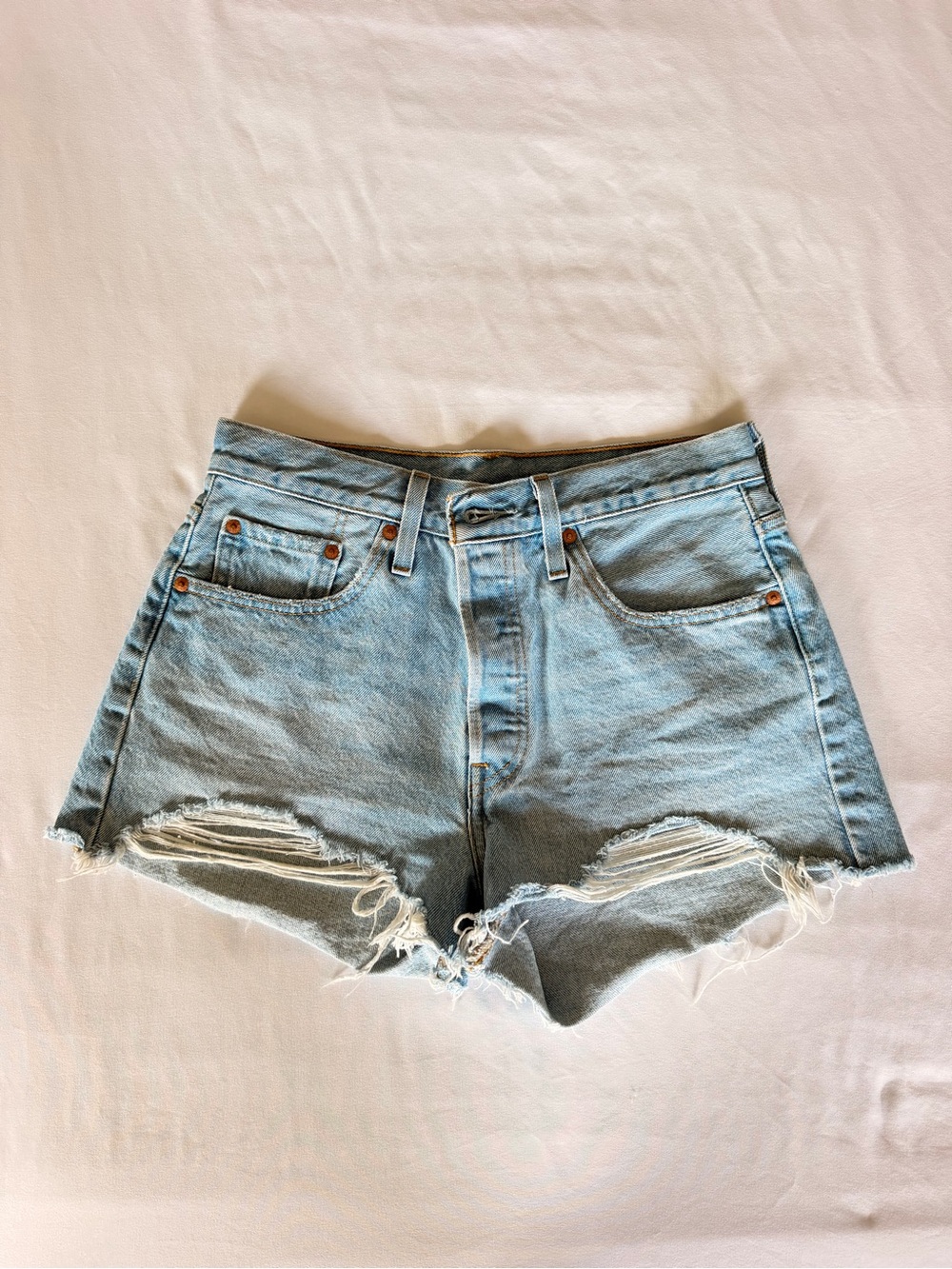 Levi's 501 Original Distressed Denim Shorts Women's Distressed Jean Shorts